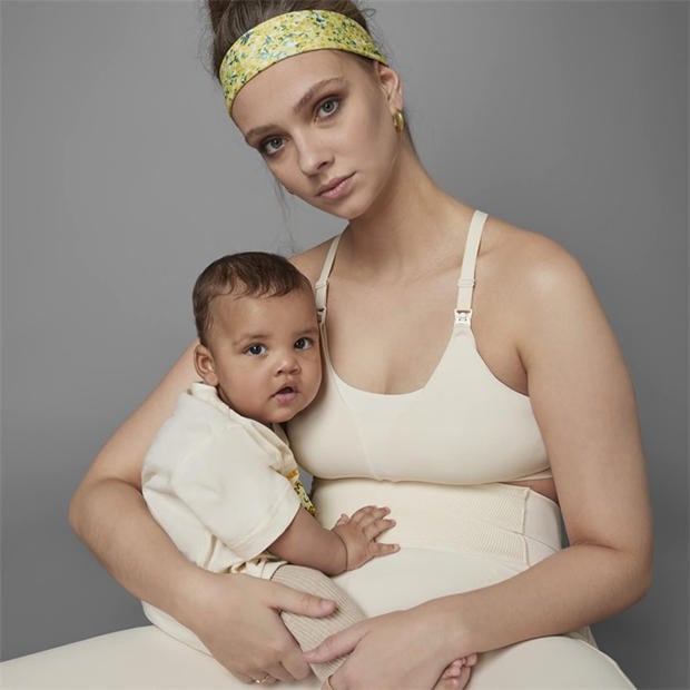 White - adidas - Grow Positivity Light Support Nursing Bra