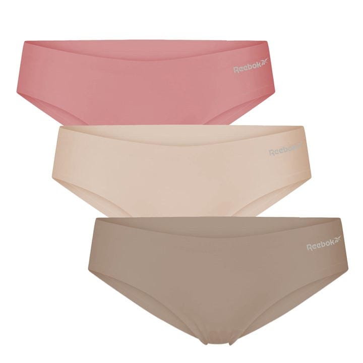 Reebok Women's Pink 3 Pack Briefs Susie in Size 10, Sports Direct