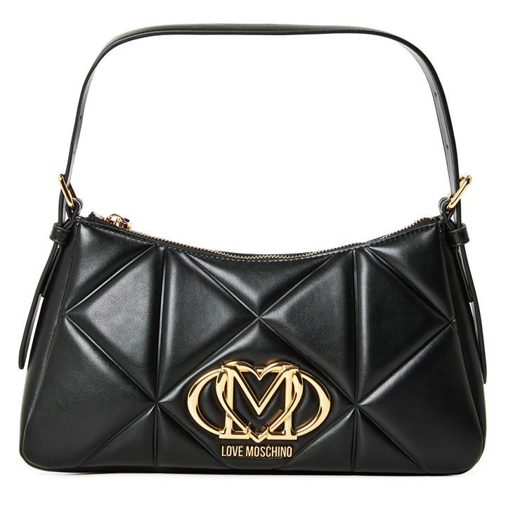 Love Moschino Embossed Q Shoulder Bag - Female - Shoulder Bags - Black - One Size - Bags - Image 3
