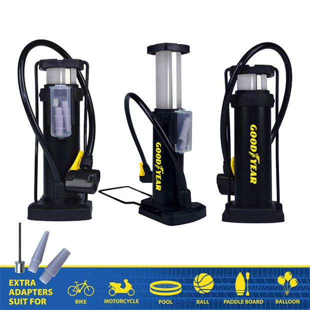Black - Goodyear - Goodyear Compact Foot Pump