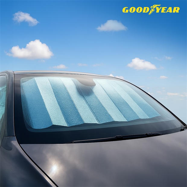 Silver - Goodyear - Goodyear Car Folding Sun Reflector