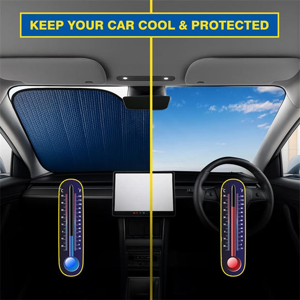 Silver - Goodyear - Goodyear Car Folding Sun Reflector