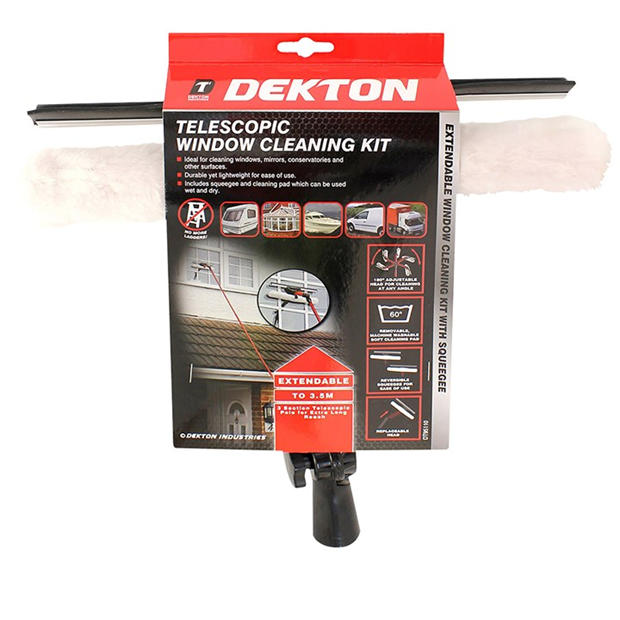 Red & Black - Dekton - Dekton Telescopic Window Cleaning Kit