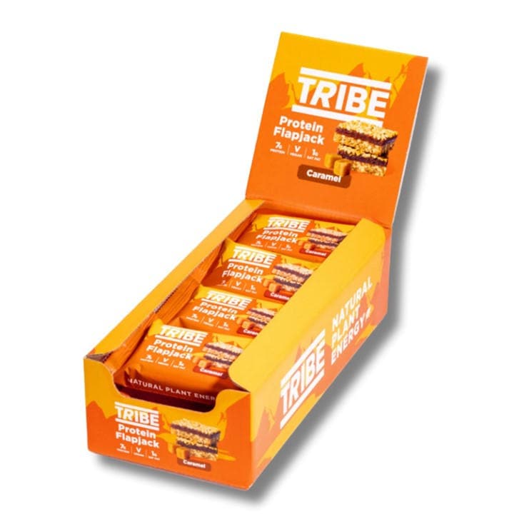 Tribe  None Vegan Protein Flapjack Bars (12 X 50G Bars) in Size Pack of 12, Sports Direct