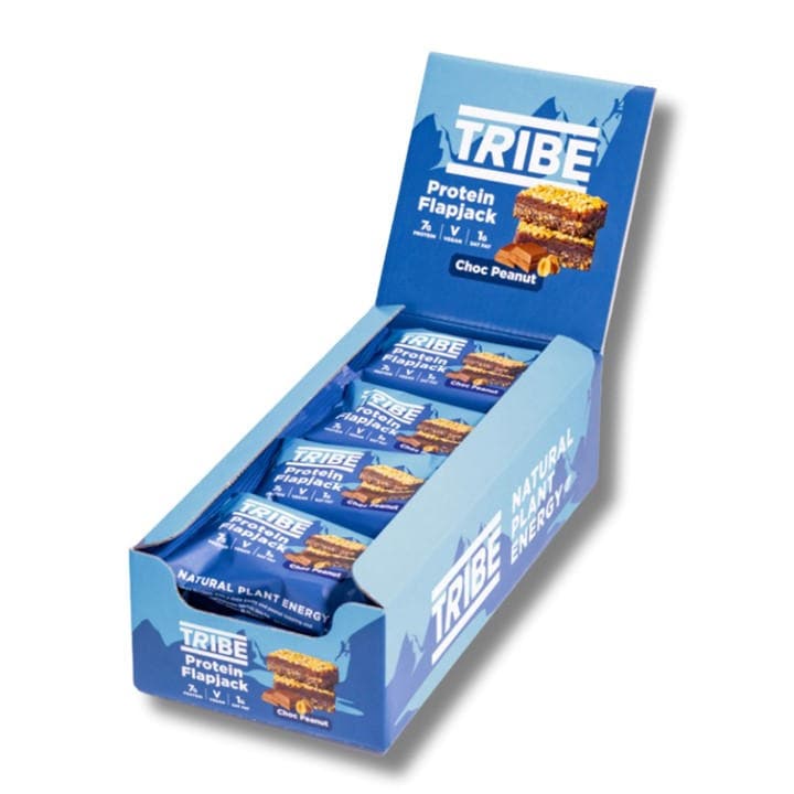 Tribe  None Vegan Protein Flapjack Bars (12 X 50G Bars) in Size Pack of 12, Sports Direct
