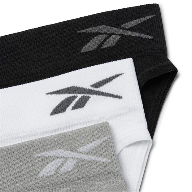Black/Whit/Grey - Reebok - Reebok Womens 3 pack Seamless Briefs