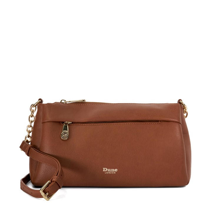 Dune London Women's Brown Drive Crossbody Bag, Sports Direct