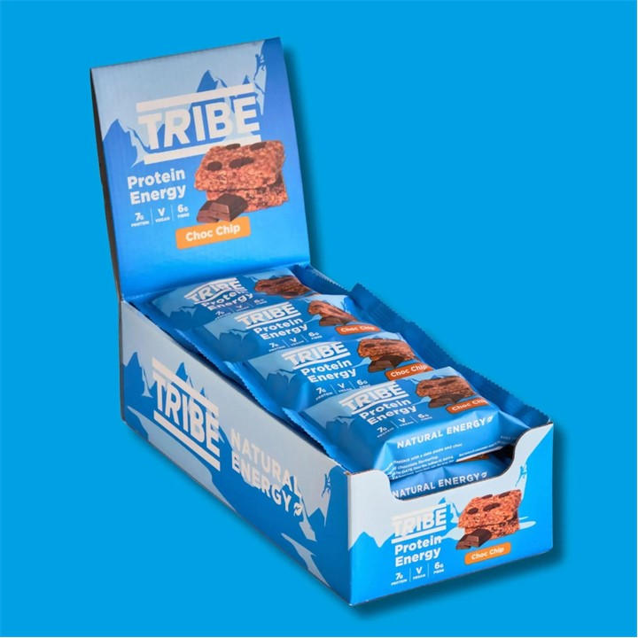 Tribe New: Vegan Protein Energy Bars (12 X 50G Bar - Choc Chip - Pack of 12 - Image 3