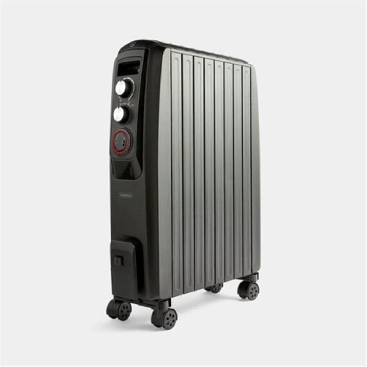 Vonhaus  Black Oil Filled Radiator With Closed Fins - 2000W, Sports Direct