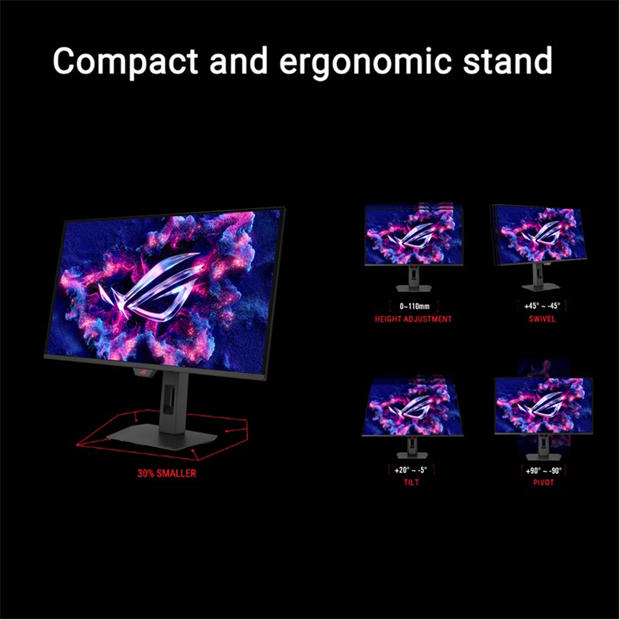 Black - ASUS - ASUS ROG Strix OLED XG27AQDNG gaming monitor