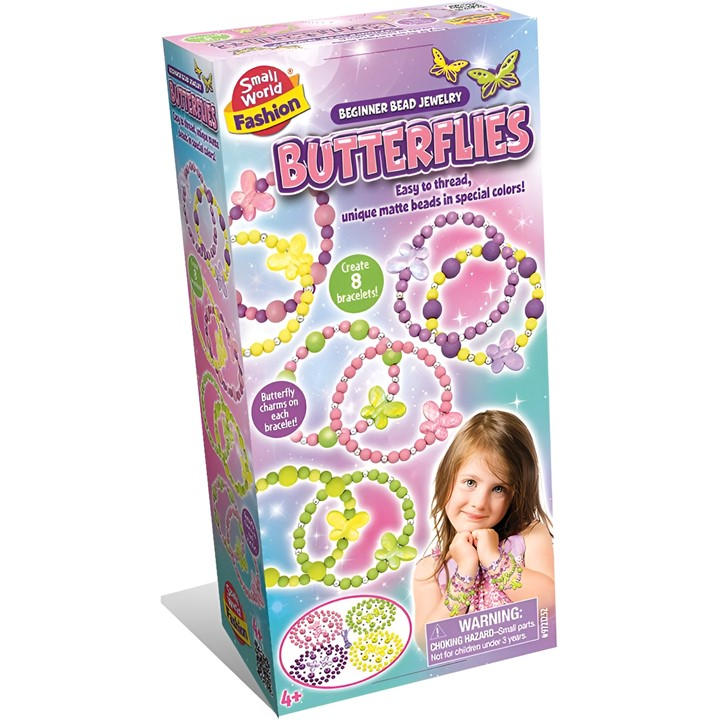 Small World Toys  Kids  Beginner Bead Jewelry Butterflies, Sports Direct