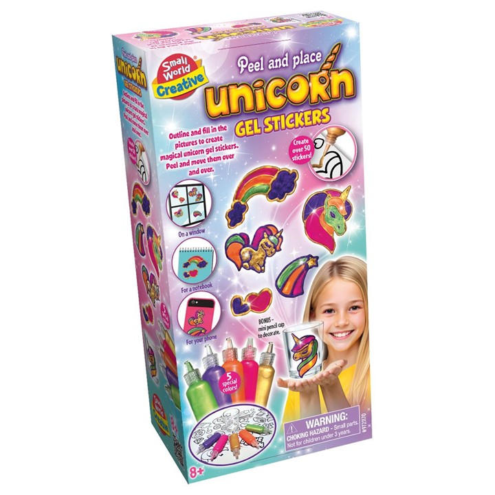 Small World Toys  Kids  Peel And Place Unicorn Gel Stickers, Sports Direct