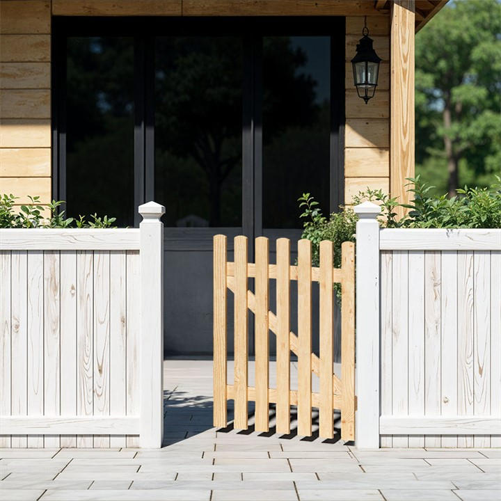 Breeins  Brown Garden Wood Fence Gate With Latch in Size L, Sports Direct