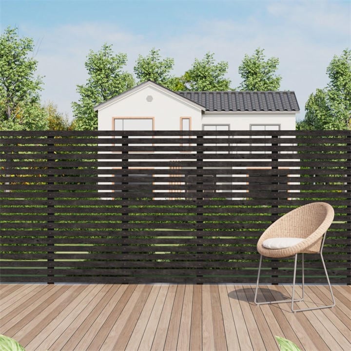 Breeins  Grey 180Cm Wide Garden Privacy Wood Fence in Size 90cm H, Sports Direct