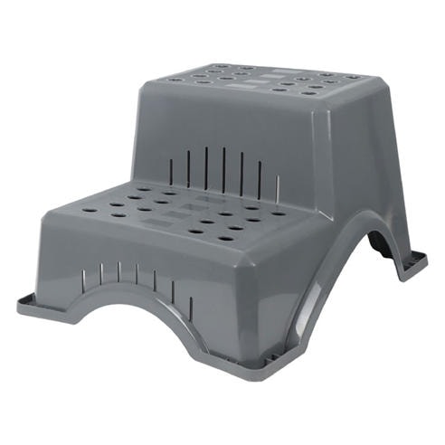 Streetwize - Plastic Double Step Stool-Anti-Slip 2-Step