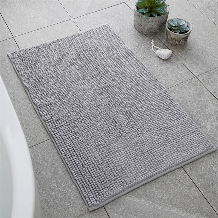 Catherine Lansfield  Silver Bobble Bath Mat, Sports Direct