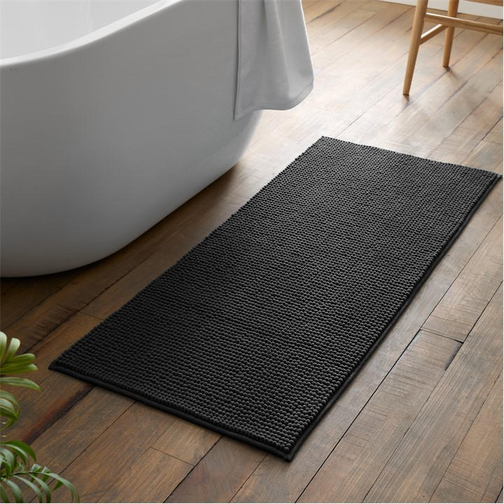 Catherine Lansfield  Grey Bobble Bath Mat in Size 50x120cm, Sports Direct