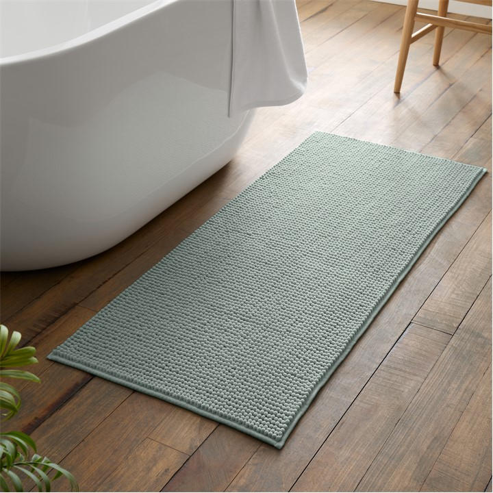 Catherine Lansfield  Green Bobble Bath Mat in Size 50x120cm, Sports Direct