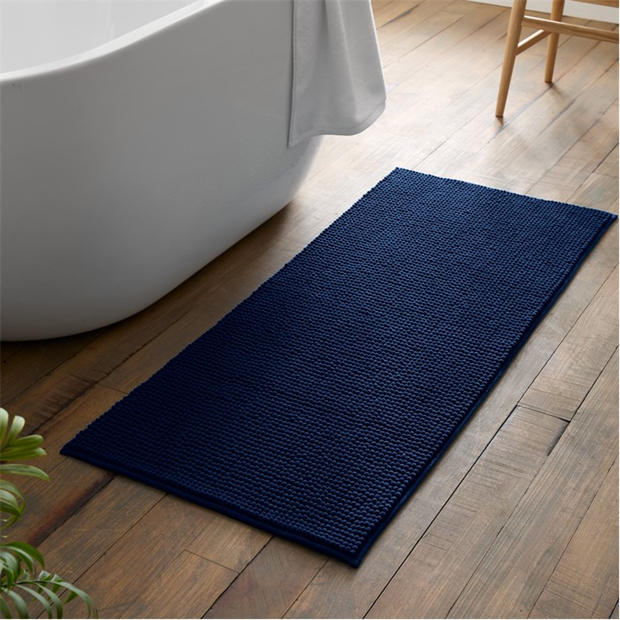 Navy - Catherine Lansfield - Bobble Bath Mat