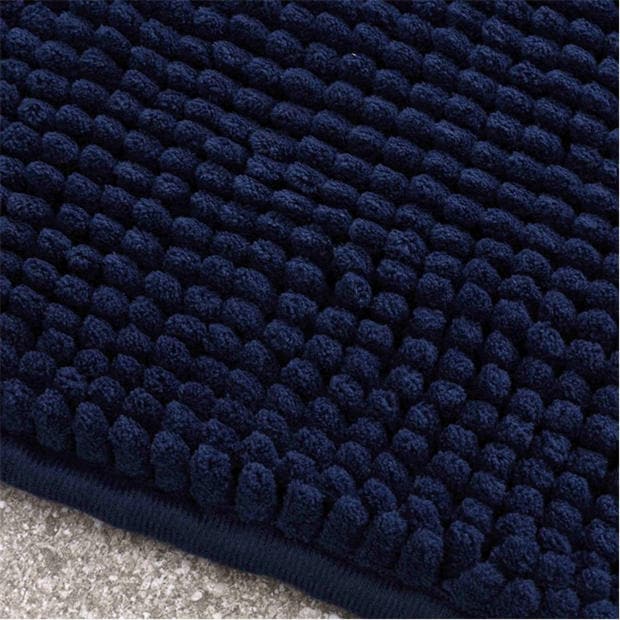 Navy - Catherine Lansfield - Bobble Bath Mat
