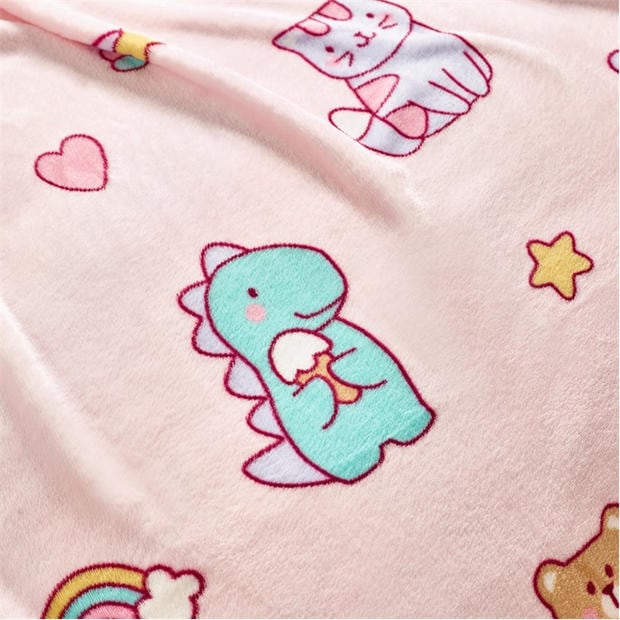 Pink - Catherine Lansfield Kids - Forever Together Sofa Throw