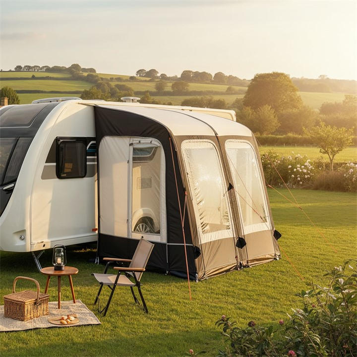 Streetwize  Grey Traveller 260 Air Porch Awning, Sports Direct