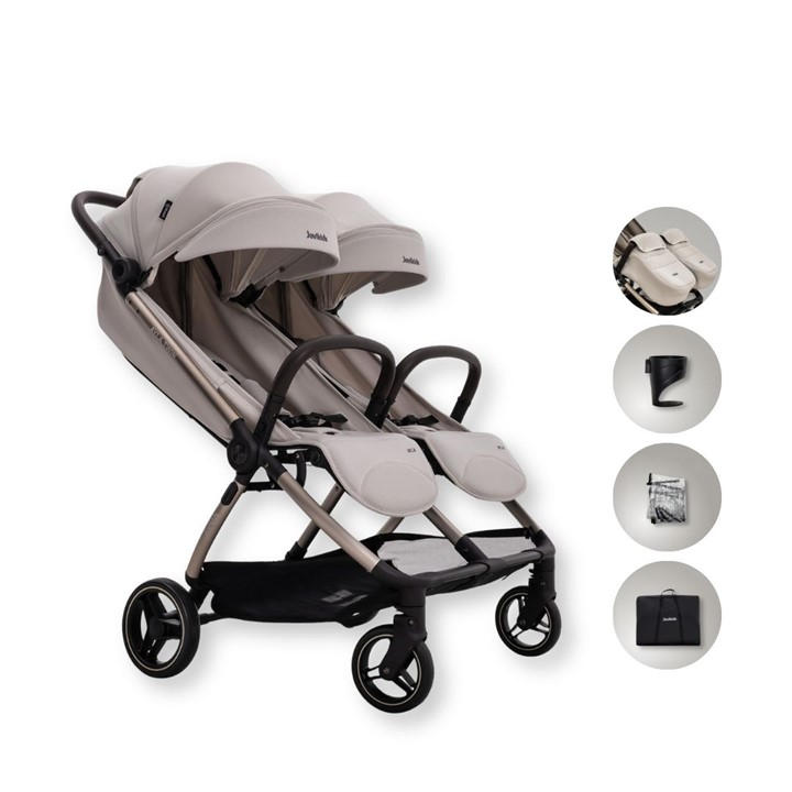 Jovikids  Beige Ayla Twin Stroller - Dawn in Size 1, Sports Direct