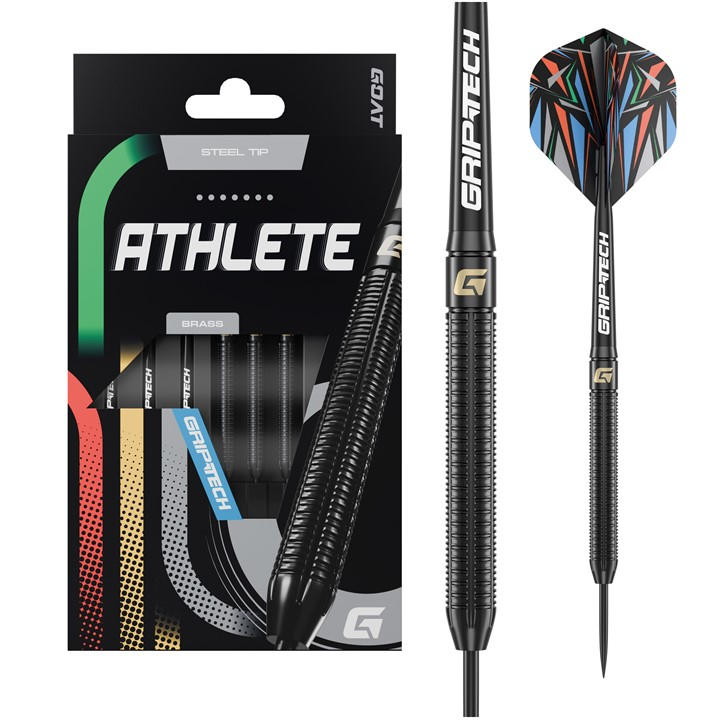 Goat  Black Athlete Steel Tip Darts – Brass Range in Size 13g, Sports Direct