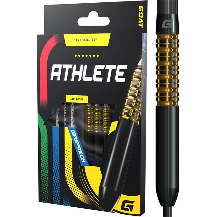 Goat  Yellow Athlete Steel Tip Darts – Brass Range in Size 12g, Sports Direct