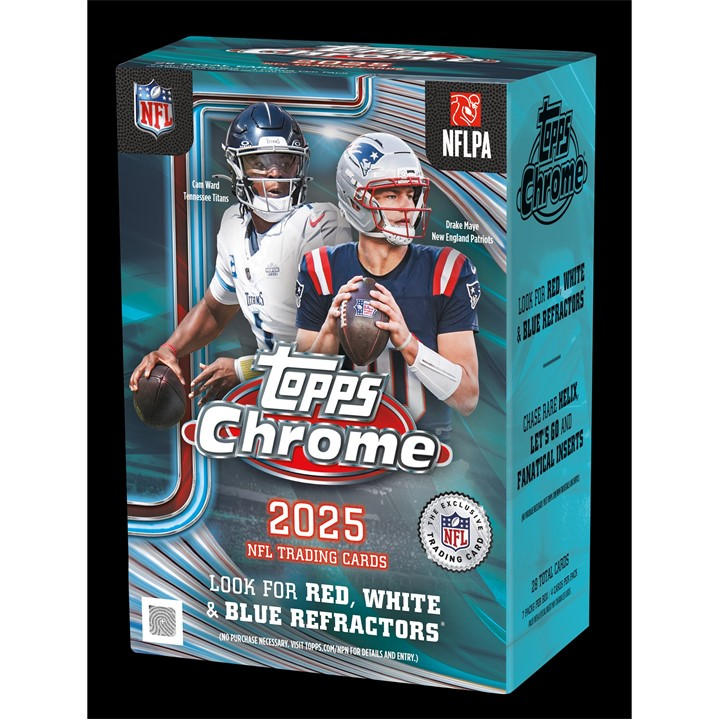 Topps  None 2025 Nfl Football Chrome - Value Box, Sports Direct