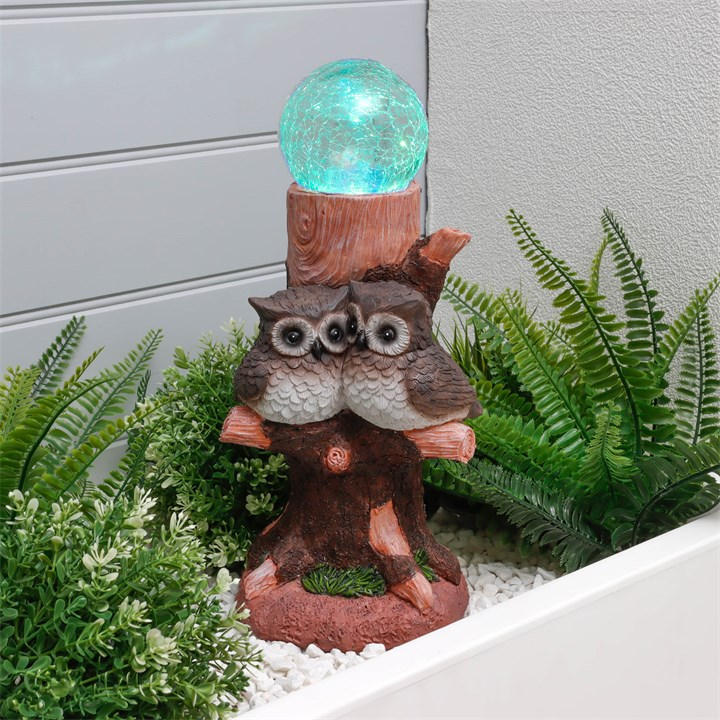 Streetwize  Brown Solar Owl  Colour Ball Light, Sports Direct