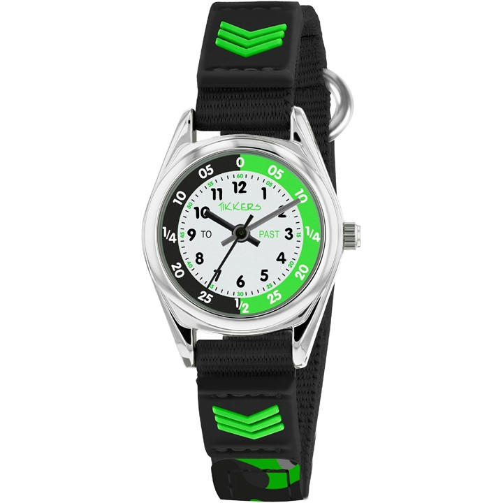 Tikkers  Black Camo Velcro Watch, Sports Direct