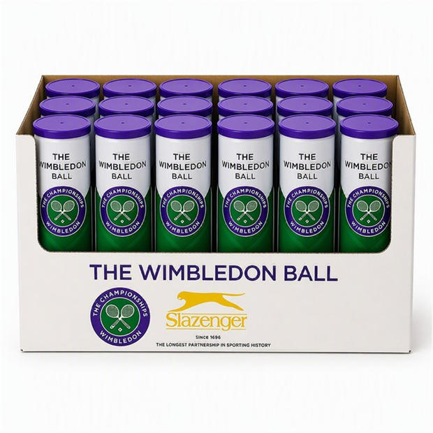 6 Doz(18 Can) - Slazenger - Wimbledon Tennis Balls (4 Balls)