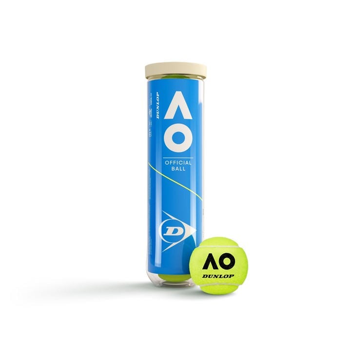 Dunlop  Yellow Australian Open Tennis Balls (4 Ball), Sports Direct
