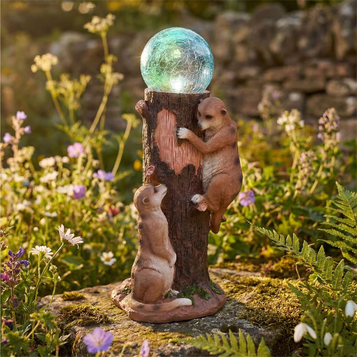Streetwize  Brown Solar Meerkat Colour Changing Ball Light, Sports Direct