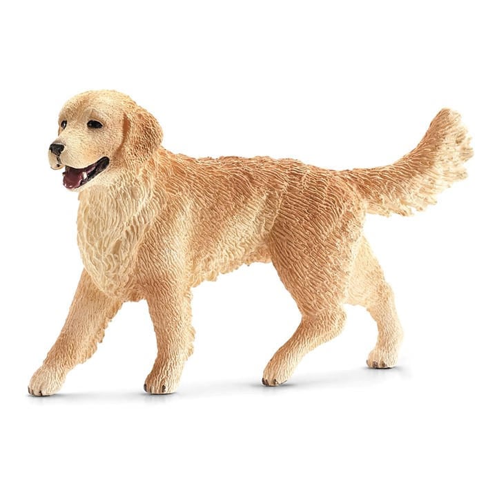 Schleich  Kids  Farm World Female Golden Retriever Dog Toy Figure, Sports Direct