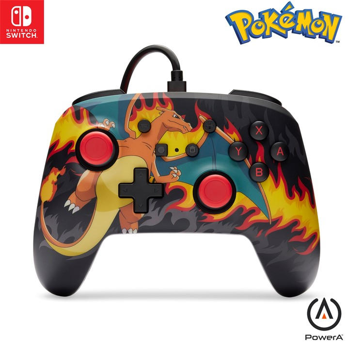 Powera   Enhanced Wired Controller For Nintendo Switch - Charizard Firestorm, Sports Direct
