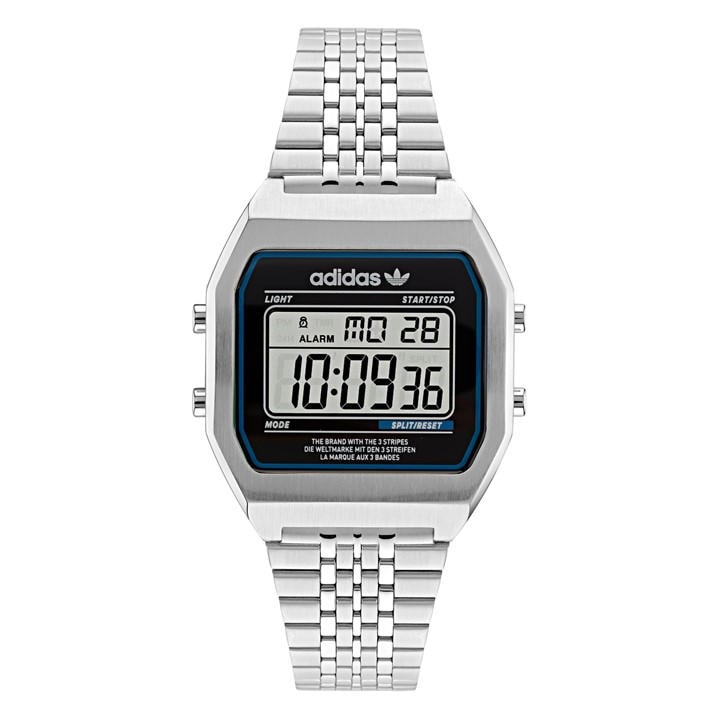 Adidas Originals Men's Silver Digital Watch, Sports Direct