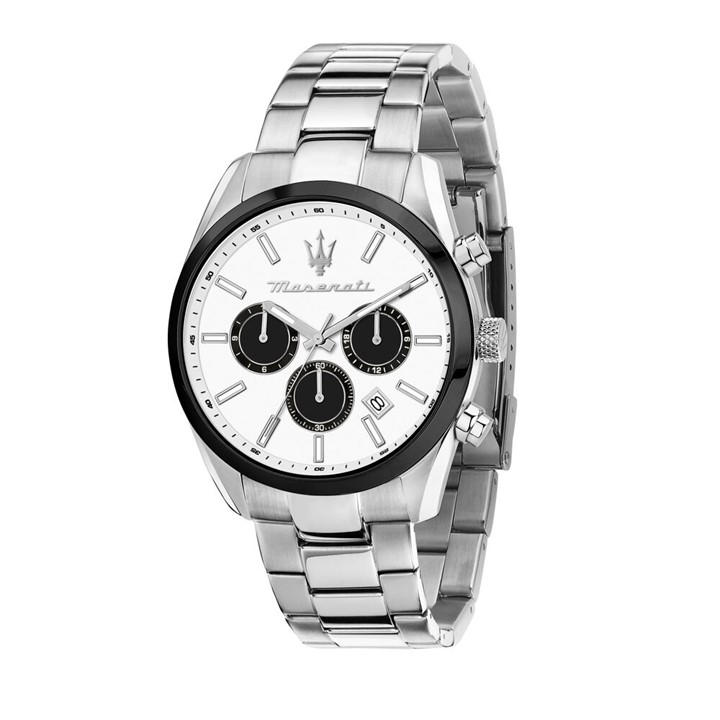Maserati Men's Silver Precision Quartz Water Resistant Analogue Quartz Watch, Sports Direct
