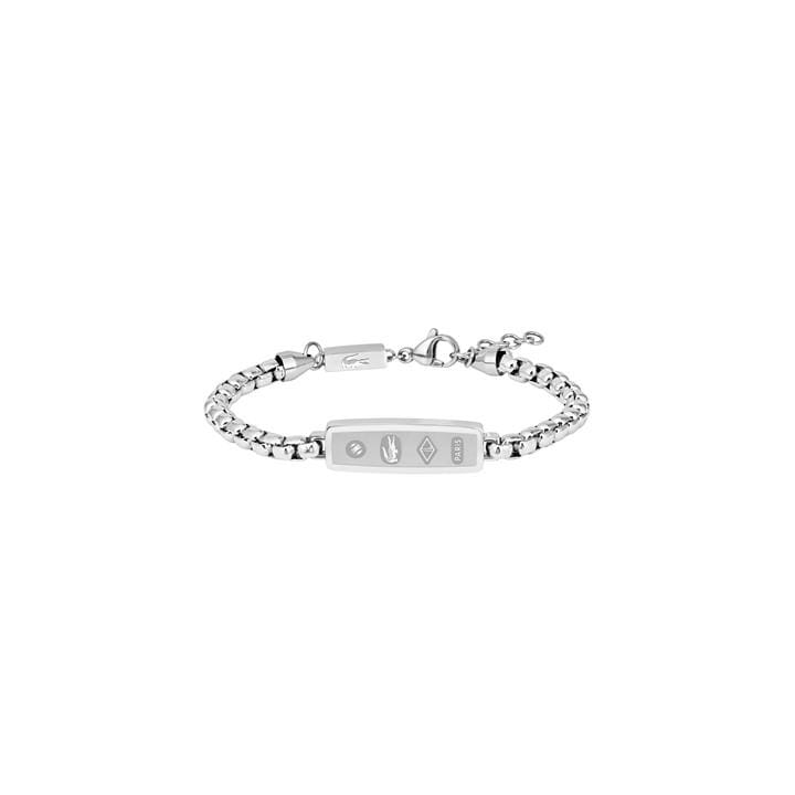 Paris  Men's  District Stainless Steel Reversible Pendant Bracelet, Football by Lacoste, Sports Direct