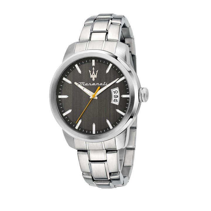 Maserati Men's Silver Successo Quartz Analogue Watch, Sports Direct