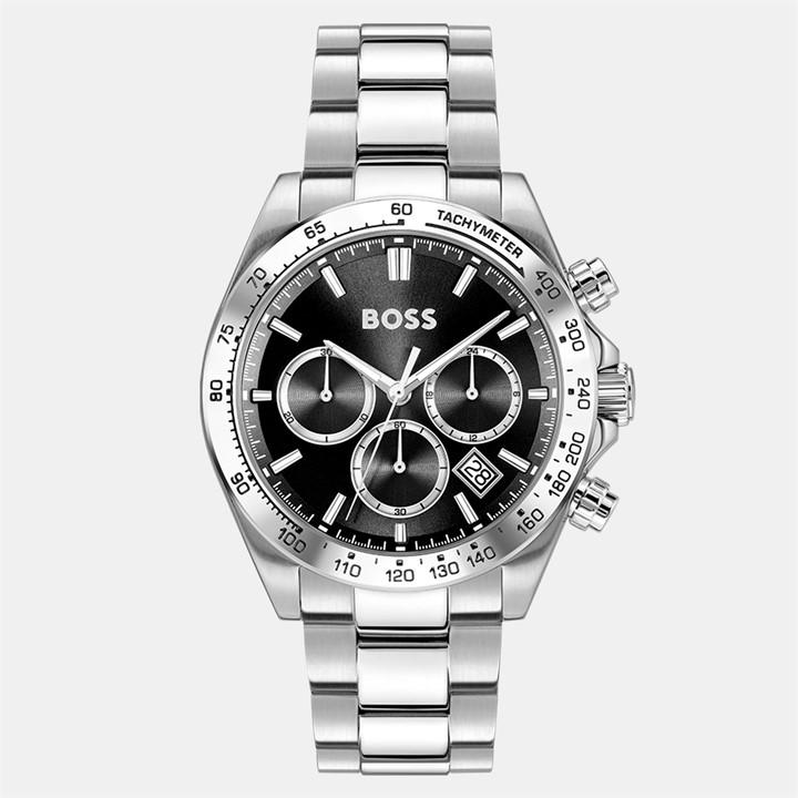 Boss Men's Silver Gents Hero Stainless Steel Bracelet Watch in Size 42, Sports Direct