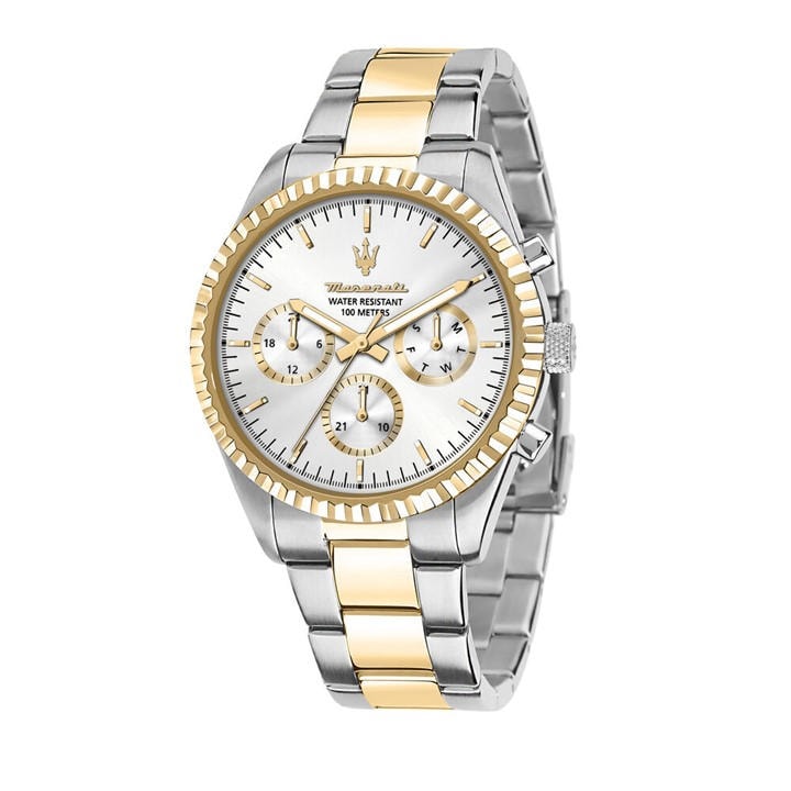 Maserati Men's Silver Competizione Analogue Quartz Watch, Sports Direct
