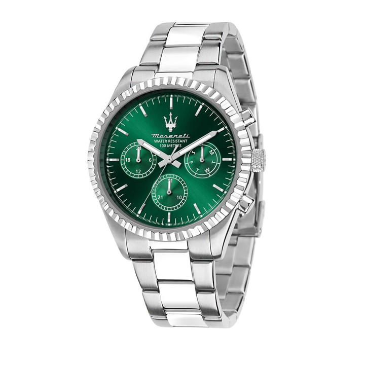 Maserati Men's Silver Competizione Analogue Quartz Watch, Sports Direct