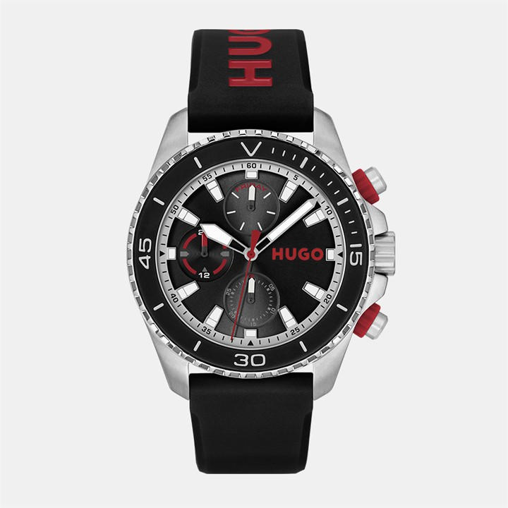 Hugo Men's Black Gents #Dive Watch in Size 42, Sports Direct