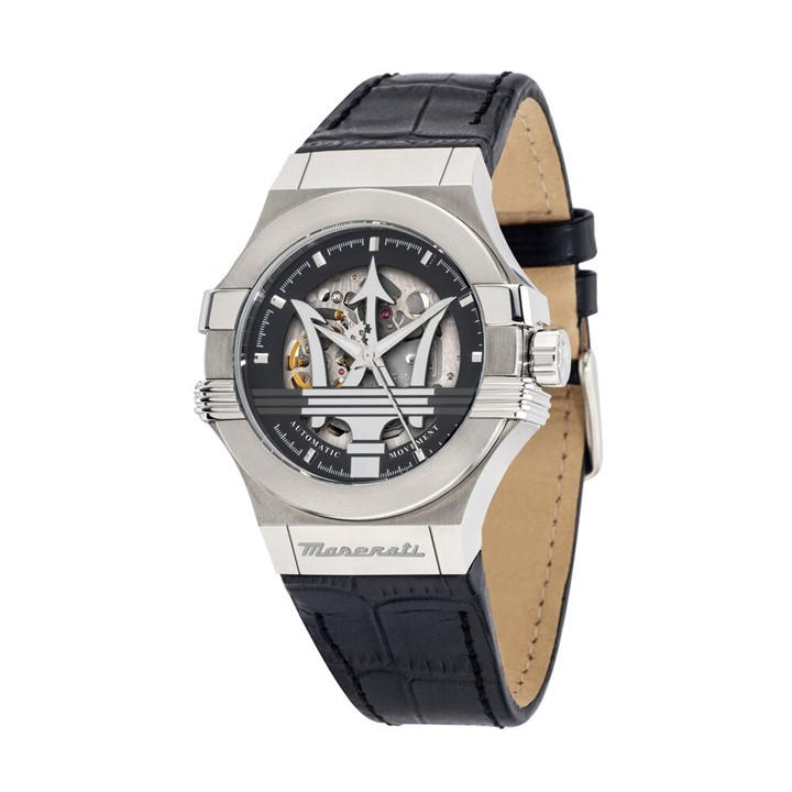 Maserati Men's Black Potenza Quartz Analogue Watch, Sports Direct