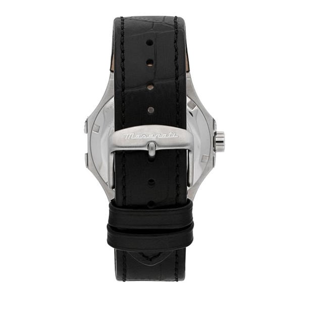 Сребърно/Черно - Maserati - Men's Potenza Quartz Analogue Watch