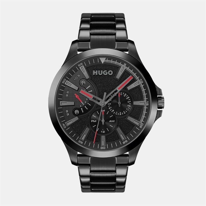 Hugo Men's Black Gents #Leap Bracelet Watch in Size 11, Sports Direct