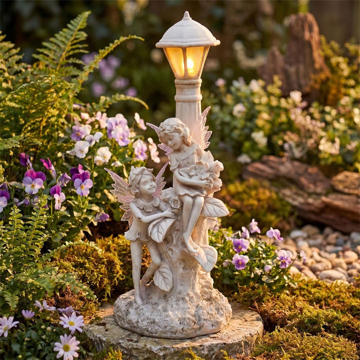 Streetwize  Cream Solar Fairies Under Lamp Post in Size 16x14cm, Sports Direct