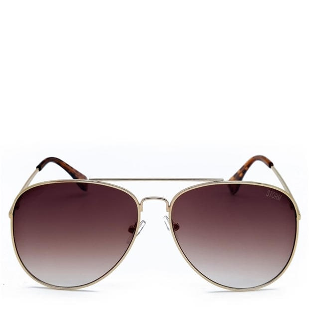 Gold - Storm - Men's Aviator Sunglasses